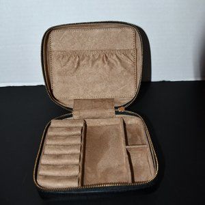 Antonio Melani XL Jewelry Case in Black Leather #F12AM440020 NWT